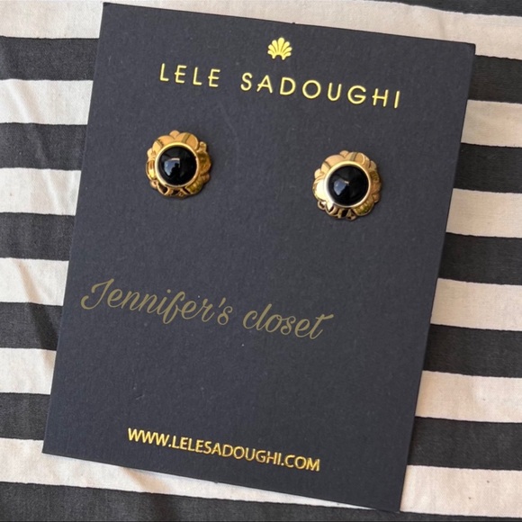 Lele Sadoughi 💜 Stone Stud Earrings - Picture 6 of 6